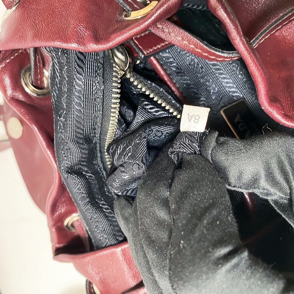 PRADA Burgundy Leather Drawstring Backpack - Picture 9 of 11